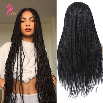 26 Inch Black Long Box Braided Wig Synthetic Braids Handmade Wigs For Black Women Heat Resistant Fiber Braids Wig
26 Inch Black Long Box Braided Wig Synthetic Braids Handmade Wigs For Black Women Heat Resistant Fiber Braids Wig