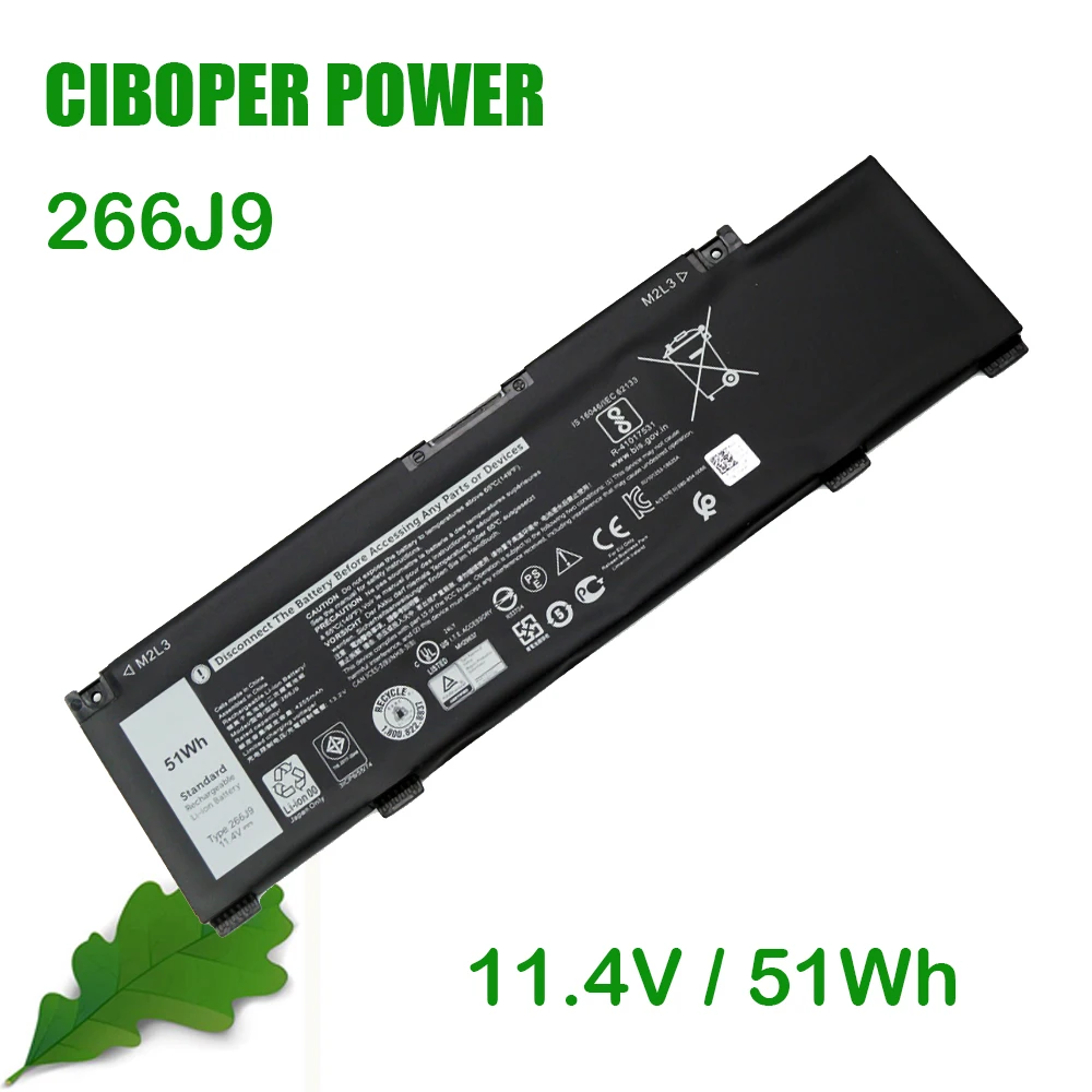 CP Оригинальный аккумулятор для ноутбука 266J9 11,4 в 51Wh для G3 15 3590 3500 G5 15 5500 5505 Inspiron 14 5490 серии 266J9 M4GWP PN1VN
CP Оригинальный аккумулятор для ноутбука 266J9 11,4 в 51Wh для G3 15 3590 3500 G5 15 5500 5505 Inspiron 14 5490 серии 266J9 M4GWP PN1VN
