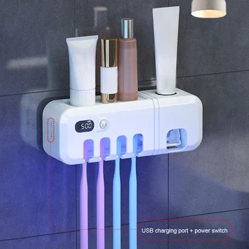 Ultraviolet Toothbrush Sterilizer Punch-free Toothbrush Rack Shelf UV Disinfector Toothpaste Squeezers Bathroom Products
Ultraviolet Toothbrush Sterilizer Punch-free Toothbrush Rack Shelf UV Disinfector Toothpaste Squeezers Bathroom Products