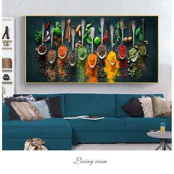 Kitchen Theme Wall Art Posters And Prints Herbs and Spices on the Table Canvas Paintings On the Wall Art Cooking Pictures Cuadro
Kitchen Theme Wall Art Posters And Prints Herbs and Spices on the Table Canvas Paintings On the Wall Art Cooking Pictures Cuadro