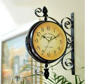 Vintage Double Sided Wall Clock Iron Metal Silent Quiet Grand Central Station Wall Clock Art Clock 360 Degree Rotate Wall Clock
Vintage Double Sided Wall Clock Iron Metal Silent Quiet Grand Central Station Wall Clock Art Clock 360 Degree Rotate Wall Clock