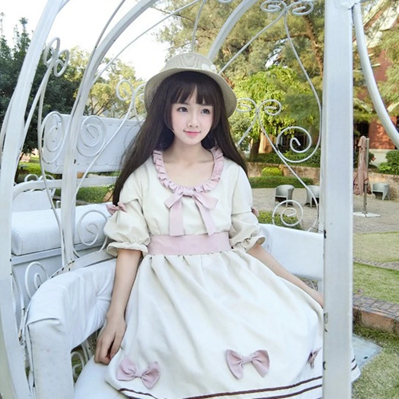 Japanese Harajuku sweet lolita dress vintage bowknot puff sleeve high waist princess tea party victorian dress kawaii girl op
Japanese Harajuku sweet lolita dress vintage bowknot puff sleeve high waist princess tea party victorian dress kawaii girl op