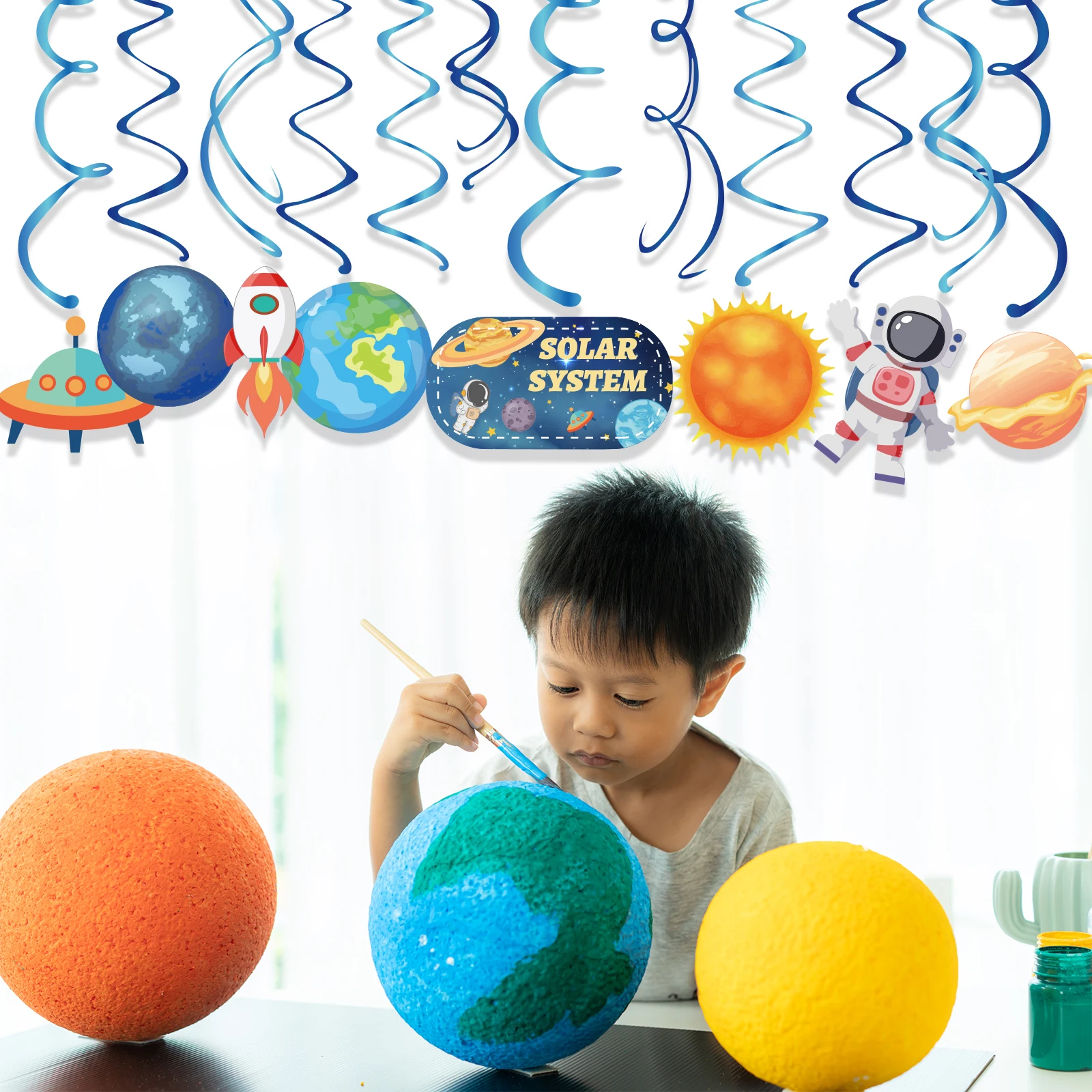 30pcs/set Outer Space Solar System Hanging Swirl For Kids Bedroom Cosmic Theme Party Planet for Birthday Party Decorations
30pcs/set Outer Space Solar System Hanging Swirl For Kids Bedroom Cosmic Theme Party Planet for Birthday Party Decorations