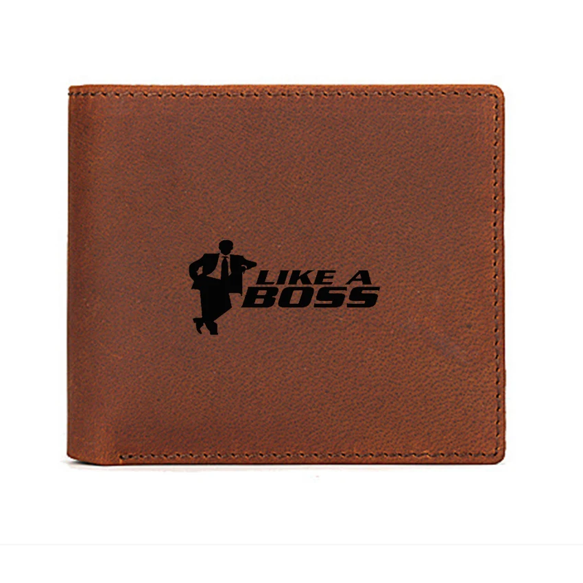 Фото Мужской винтажный кошелек из натуральной кожи с RFID-блокировкой | Багаж и сумки