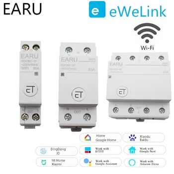 WiFi Circuit Breaker 1P 2P 4P Time Timer Switch Relay Smart Home House Remote Control Voice Control for Amazon Alexa Google Home