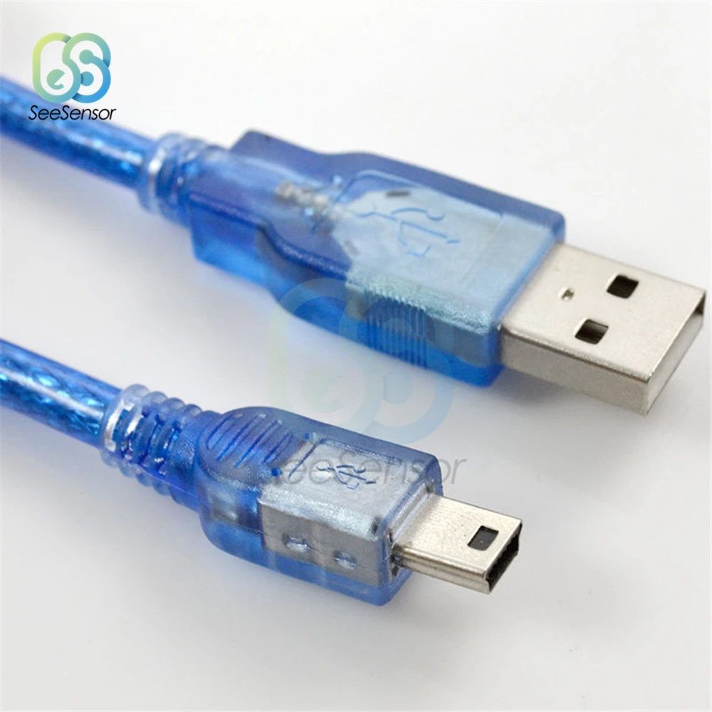30cm USB 2.0 Type A Male to Mini 5P Male Data Cable Mini 5P USB Cable Cord Leads for Digital Cameras mp3 Players
