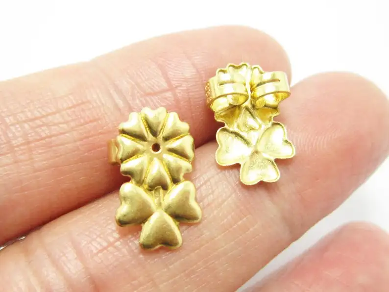 20pcs Earrings backs Brass earplugs pad 15x9.5mm Brass flower stud earring stopper findings R972
20pcs Earrings backs Brass earplugs pad 15x9.5mm Brass flower stud earring stopper findings R972