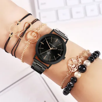 Watch Set Women 6pcs Popular Woman Quartz Wristwatch Bracelet Gemstone Bracele Ladies Luxury Watch Casual Relogio Femenino#1015
Watch Set Women 6pcs Popular Woman Quartz Wristwatch Bracelet Gemstone Bracele Ladies Luxury Watch Casual Relogio Femenino#1015