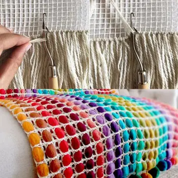 DIY Kit Tool For Tapestry Carpet Rug Making Embroidery Crafts Rug Hooking Mesh Canvas Wooden Bent Latch Hook
DIY Kit Tool For Tapestry Carpet Rug Making Embroidery Crafts Rug Hooking Mesh Canvas Wooden Bent Latch Hook