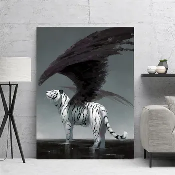 Modern Home Decoration Wall Art Modular Picture White Tiger Wings Abstract Hd Printed Painting Canvas Poster Bedside Background 
Modern Home Decoration Wall Art Modular Picture White Tiger Wings Abstract Hd Printed Painting Canvas Poster Bedside Background