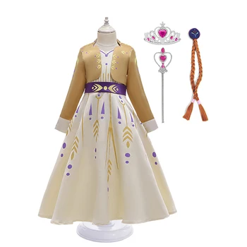 Girls Princess Anna Dress Cosplay Costume Children Kid Princess Elsa Cosplay Fancy Vintage Dress Snow Queen Birthday Party Gift
Girls Princess Anna Dress Cosplay Costume Children Kid Princess Elsa Cosplay Fancy Vintage Dress Snow Queen Birthday Party Gift