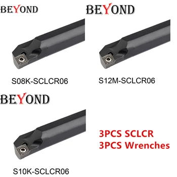 BEYOND 3PCS SCLCR boring bar S08K-SCLCR06 S10K-SCLCR06 S12M-SCLCR06 internal lathe turning tools for carbide inserts CCMT cnc
BEYOND 3PCS SCLCR boring bar S08K-SCLCR06 S10K-SCLCR06 S12M-SCLCR06 internal lathe turning tools for carbide inserts CCMT cnc