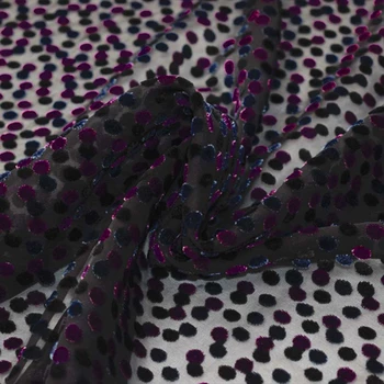 

3 colors wave point burnt-out velvet fabric for dress ткань хлопок ткани bazin riche getzner african фатин tissu telas por metro