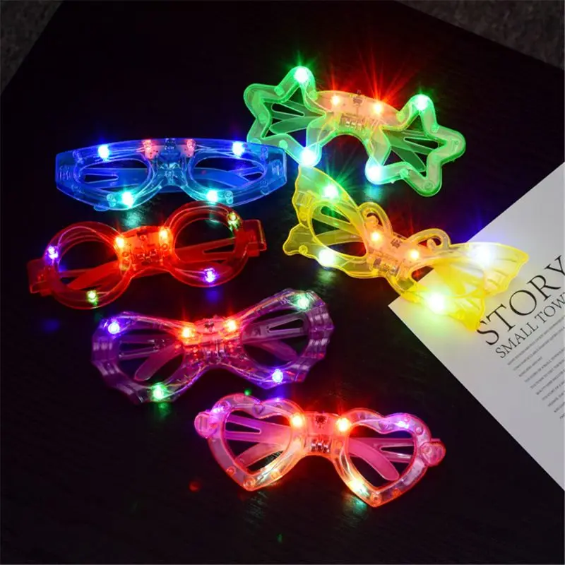 Colorful LED Glasses Heart Star Round Butterfly Shape Light Up Flashing Birthday Party Favors Kids Children Baby Glow Up Toy
Colorful LED Glasses Heart Star Round Butterfly Shape Light Up Flashing Birthday Party Favors Kids Children Baby Glow Up Toy