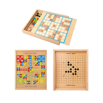 5 In 1 Gobang Logic Training Educational Toys Smooth Children Develop Wooden Sudoku Chess Kids Party Board Game Box Intelligence 
5 In 1 Gobang Logic Training Educational Toys Smooth Children Develop Wooden Sudoku Chess Kids Party Board Game Box Intelligence