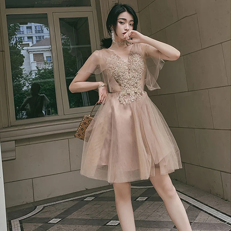 Apricot Prom Dresses K334 A-Line Long Women Party Dress Lace Short Sleeve Elegant Prom Gowns V-Neck Appliques Formal Vestido
Apricot Prom Dresses K334 A-Line Long Women Party Dress Lace Short Sleeve Elegant Prom Gowns V-Neck Appliques Formal Vestido