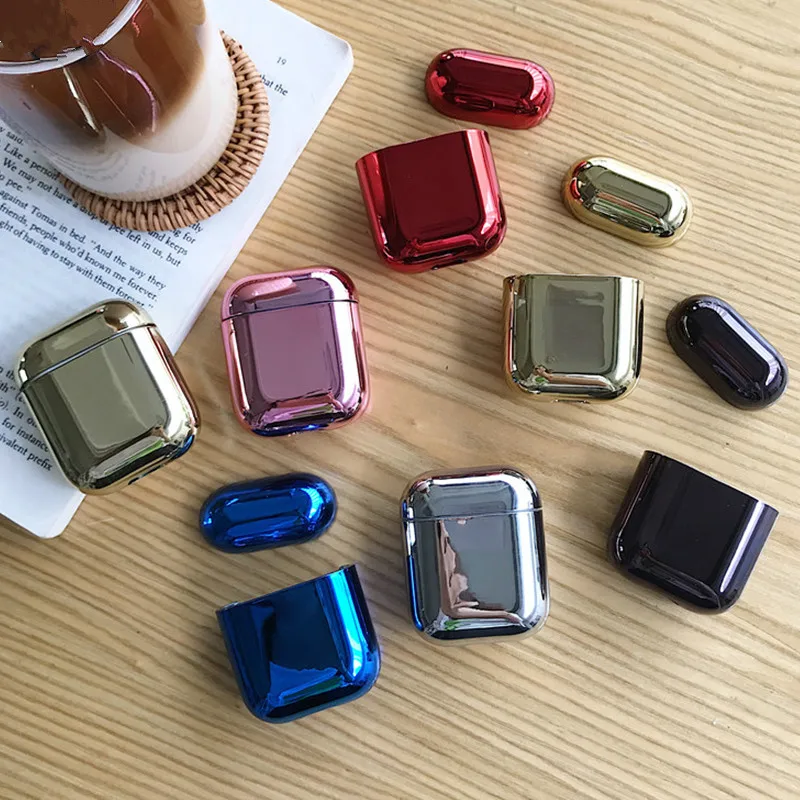 Luxury Electroplated Hard Shell Earphone Case for Airpods 1 2 Plating Gold Silver Cover For bluetooth earpods case Coque Etui
Luxury Electroplated Hard Shell Earphone Case for Airpods 1 2 Plating Gold Silver Cover For bluetooth earpods case Coque Etui