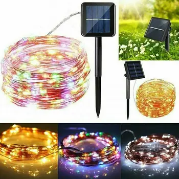 LED Solar String lamp 8 mode Fairy Light Christmas Lights 12m 100LED Copper Wire Wedding Party Decor Lamp Garland
LED Solar String lamp 8 mode Fairy Light Christmas Lights 12m 100LED Copper Wire Wedding Party Decor Lamp Garland