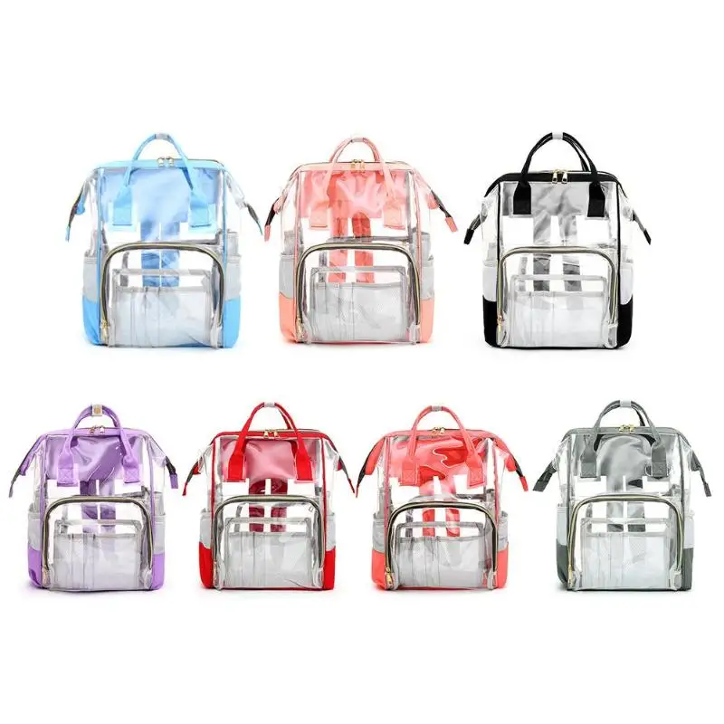 Mummy Diaper Bag Clear Transparent PVC Backpack for Adults and Students See Through Bookbag Knapsack Casual Daypack Backpack
Mummy Diaper Bag Clear Transparent PVC Backpack for Adults and Students See Through Bookbag Knapsack Casual Daypack Backpack
