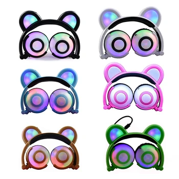 Bear Ear Headphones,Flashing Glowing Cosplay Fancy Cat Headphones Foldable Over-Ear Gaming Headsets Earphone with LED Flash ligh
Bear Ear Headphones,Flashing Glowing Cosplay Fancy Cat Headphones Foldable Over-Ear Gaming Headsets Earphone with LED Flash ligh