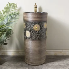 Floor-Type Integrated Pedestal Basin Ceramic Home Bathroom Washbasin Outdoor Courtyard Retro Column Wash Basin
Floor-Type Integrated Pedestal Basin Ceramic Home Bathroom Washbasin Outdoor Courtyard Retro Column Wash Basin