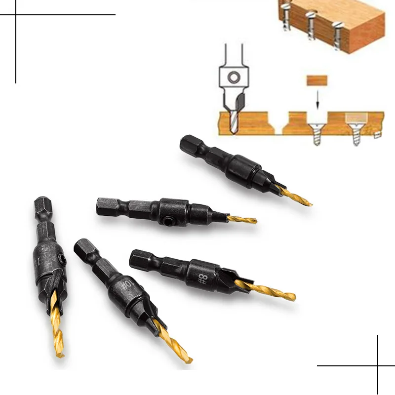 5/6pcs set HSS Woodworking Countersink Drill Bit Set 1/4 Quick change Hex Shank Screw Carpentry Reamer Chamfer Mill
5/6pcs set HSS Woodworking Countersink Drill Bit Set 1/4 Quick change Hex Shank Screw Carpentry Reamer Chamfer Mill