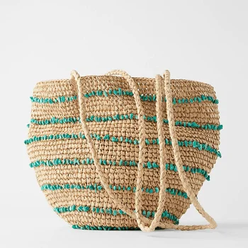 Caker Brand 2020 Women Green Stone Handbag Large Big Straw Beach Bags Wholesale
Caker Brand 2020 Women Green Stone Handbag Large Big Straw Beach Bags Wholesale