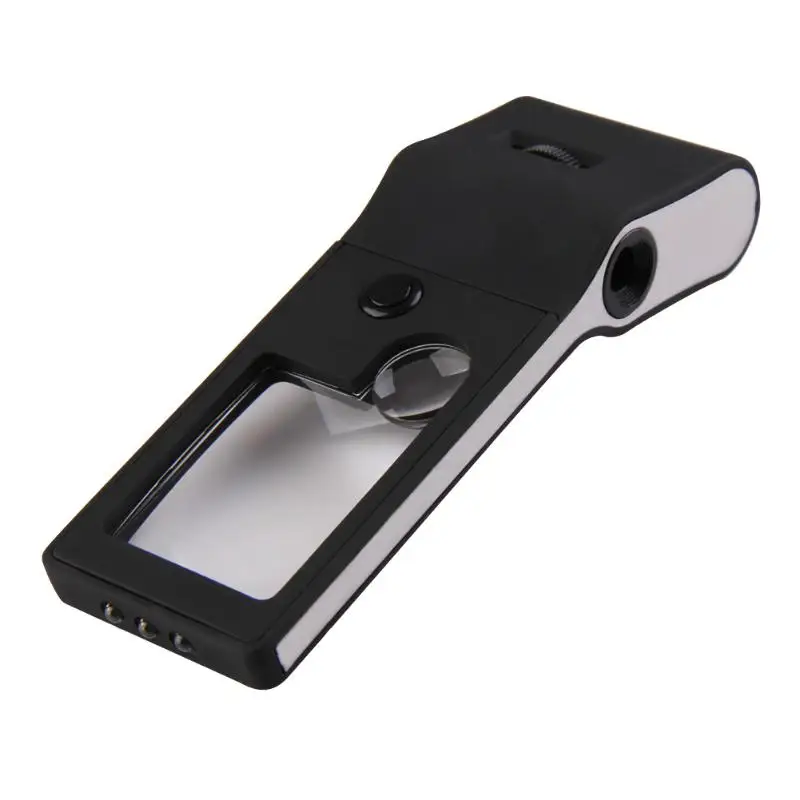 Handheld mini LED Pocket Magnifier 3X 10X Magnifier 55X Microscope Loupe and UV Light Magnifying Glasses with 6LED
Handheld mini LED Pocket Magnifier 3X 10X Magnifier 55X Microscope Loupe and UV Light Magnifying Glasses with 6LED