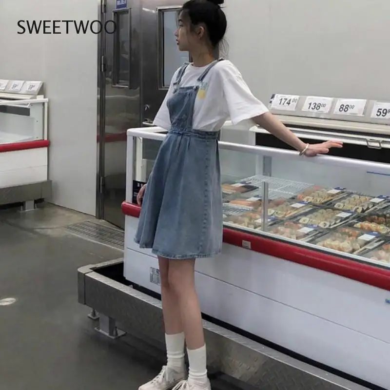 Dress Women Denim Sleeveless Kawaii Popular Solid Girls Student Summer Newest All-match High Waist Chic A-line
Dress Women Denim Sleeveless Kawaii Popular Solid Girls Student Summer Newest All-match High Waist Chic A-line