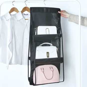 Clear Hanging Handbag OrganizerCollection Bag With 3-Layer 6 Larger Pockets Anti-dust Wardrobe
Clear Hanging Handbag OrganizerCollection Bag With 3-Layer 6 Larger Pockets Anti-dust Wardrobe