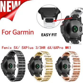 26mm Quick Release Stainless Steel Wrist Strap Watch Band For Garmin Fenix 5X / Fenix5X Plus Fenix 3 3HR Fenix 6X Fenix6x Pro