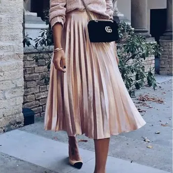 Women Lady Elastic Waist Ruffles High Waist Maxi Skirt Pleated Retro Long Dress One Size
Women Lady Elastic Waist Ruffles High Waist Maxi Skirt Pleated Retro Long Dress One Size