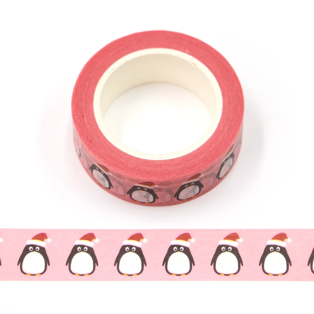 1PC 15mm x 10m Penguin with Christmas Hat Washi Tape Scrapbook Paper Masking Adhesive Merry Christmas washi tape
1PC 15mm x 10m Penguin with Christmas Hat Washi Tape Scrapbook Paper Masking Adhesive Merry Christmas washi tape