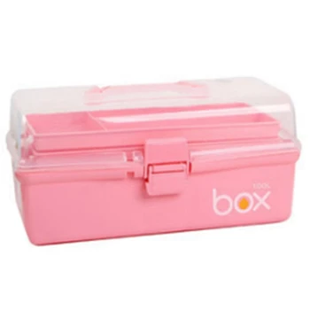 Pink Multi-Layer Medicine Box Plastic Handle Storage Box Portable Plastic Storage Box Stationery Storage Box
Pink Multi-Layer Medicine Box Plastic Handle Storage Box Portable Plastic Storage Box Stationery Storage Box