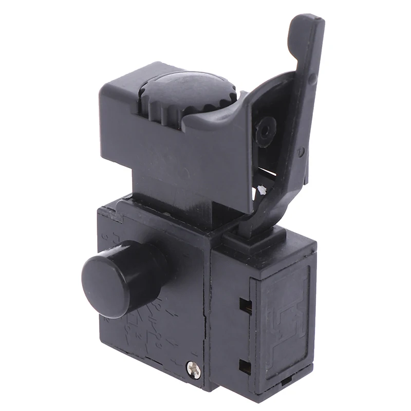 Hot 1PC FA2-6/1BEK Lock On Power Tool Electric Drill Speed Control Trigger Button Switch 6(6)A 250V 5E4 New
Hot 1PC FA2-6/1BEK Lock On Power Tool Electric Drill Speed Control Trigger Button Switch 6(6)A 250V 5E4 New