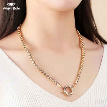 High Quality Paris Necklace for Women Men 585 Rose Gold Color Box Chain Women's Necklace Fashion Gift Jewelry Drop Shipping
High Quality Paris Necklace for Women Men 585 Rose Gold Color Box Chain Women's Necklace Fashion Gift Jewelry Drop Shipping