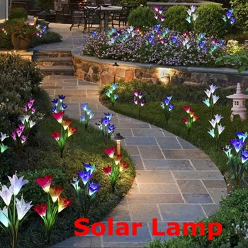 3pcs Solar Lamp Lily Lamp LED Outdoor Intelligent Light Control Color Gradient Artificial Flower Garden Lawn Decoration Light
3pcs Solar Lamp Lily Lamp LED Outdoor Intelligent Light Control Color Gradient Artificial Flower Garden Lawn Decoration Light
