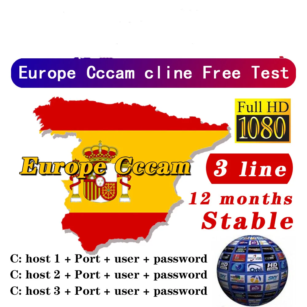 Spain 12 months CCCAM 3/4/5/6 clines Server support DVB S2 Satelite Receiver for Europe Cccam Clines with Portugal Italy poland
Spain 12 months CCCAM 3/4/5/6 clines Server support DVB S2 Satelite Receiver for Europe Cccam Clines with Portugal Italy poland