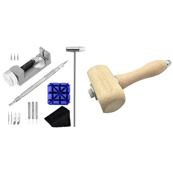1 Set Watch Band Tool Kit - Watch Link Remover, Spring Bar Tool Set & 1 Pcs Wooden Carving Hammer Sew Leather Tool Kit
1 Set Watch Band Tool Kit - Watch Link Remover, Spring Bar Tool Set & 1 Pcs Wooden Carving Hammer Sew Leather Tool Kit
