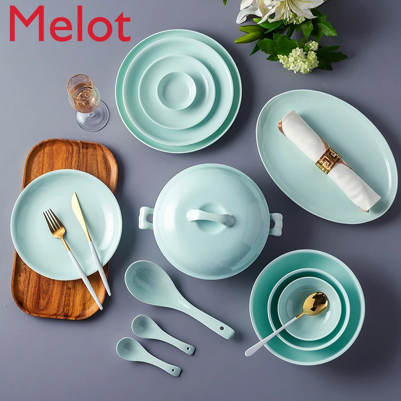 Tableware set bowl plate household dish set household simple Chinese ceramic plate bowl bone china tableware bowls
Tableware set bowl plate household dish set household simple Chinese ceramic plate bowl bone china tableware bowls