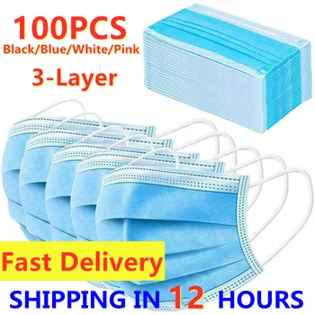 100 Pcs Mask Disposable Nonwoven 3 Layer Filter Mask Mouth Face Mask Anti Dust Protective Breathable Earloops Masks Fast Ship
100 Pcs Mask Disposable Nonwoven 3 Layer Filter Mask Mouth Face Mask Anti Dust Protective Breathable Earloops Masks Fast Ship
