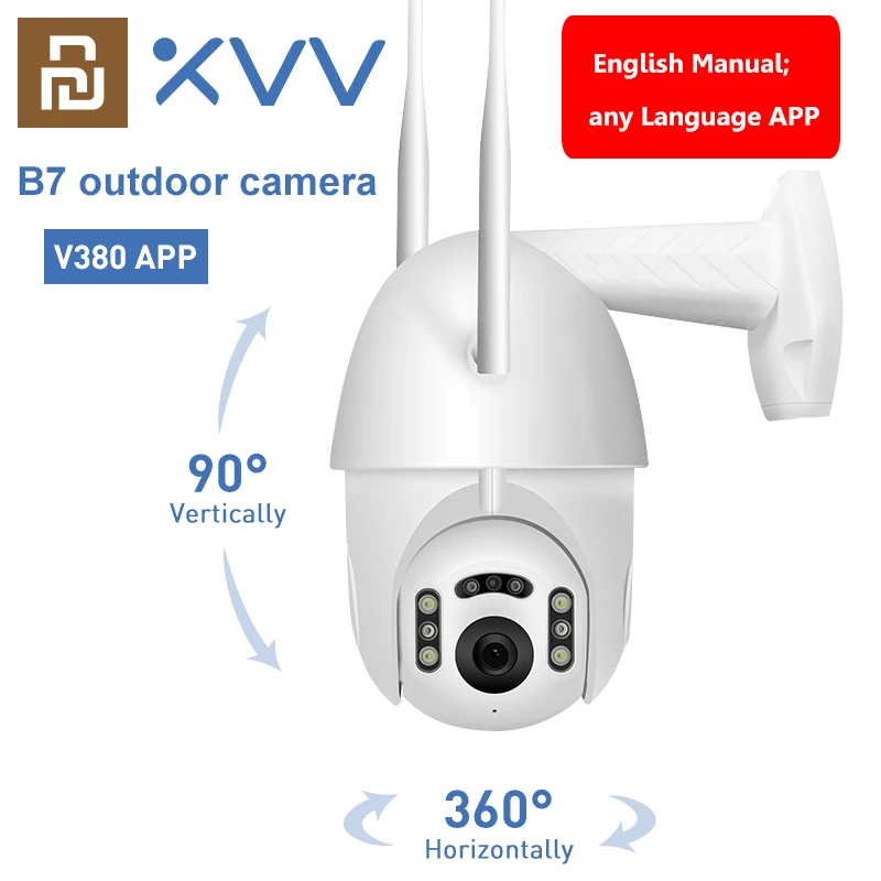 New Xiaovv Outdoor Camera 1080P HD Webcam 360 IP Camera IP66 ONVIF Humanoid mobile tracking Security Surveillance Wireless Cam
New Xiaovv Outdoor Camera 1080P HD Webcam 360 IP Camera IP66 ONVIF Humanoid mobile tracking Security Surveillance Wireless Cam