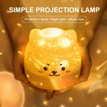 Simple Cute Cat/Dog Shape Projection Lamp Starry Sky Rotating Music Box INS Wind Atmosphere Colorful Romantic Projection Lamp
Simple Cute Cat/Dog Shape Projection Lamp Starry Sky Rotating Music Box INS Wind Atmosphere Colorful Romantic Projection Lamp