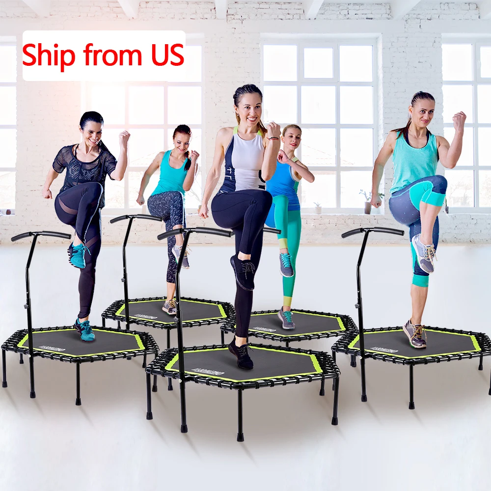 ONETWOFIT 48" Silent Mini Trampoline for Kids Adults Jumping with Adjustable Handle Bar Fitness Equipment Trampoline Bungee
ONETWOFIT 48" Silent Mini Trampoline for Kids Adults Jumping with Adjustable Handle Bar Fitness Equipment Trampoline Bungee