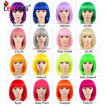 Leeons Short Cosplay Wig Synthetic Short Bob Wigs With Bangs 12Inch Straight Synthetic Bob Wigs For Black Women Heat Resistant 
Leeons Short Cosplay Wig Synthetic Short Bob Wigs With Bangs 12Inch Straight Synthetic Bob Wigs For Black Women Heat Resistant
