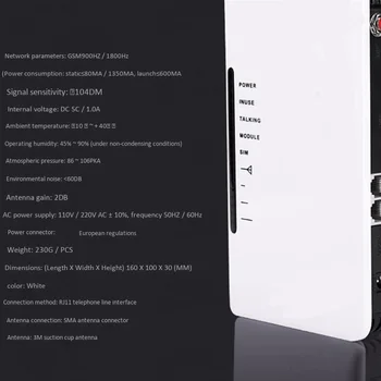 GSM 850/900/1800/1900MHZ Fixed Wireless Terminal,Support Alarm, PABX, QUECTEL Module Clear Voice,Stable Signal EU Plug
GSM 850/900/1800/1900MHZ Fixed Wireless Terminal,Support Alarm, PABX, QUECTEL Module Clear Voice,Stable Signal EU Plug