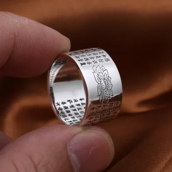 999 sterling silver Buddhist Heart Sutra Creative Ring for men women Buddha Ring Christmas gift fine jewelry
999 sterling silver Buddhist Heart Sutra Creative Ring for men women Buddha Ring Christmas gift fine jewelry