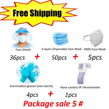 FREE SHIPPING 3-layer Disposable Face Protective Mask+ Anti-fog, Hi-transparency PET Face Shield+Accurate Infred Thermometer kit
FREE SHIPPING 3-layer Disposable Face Protective Mask+ Anti-fog, Hi-transparency PET Face Shield+Accurate Infred Thermometer kit