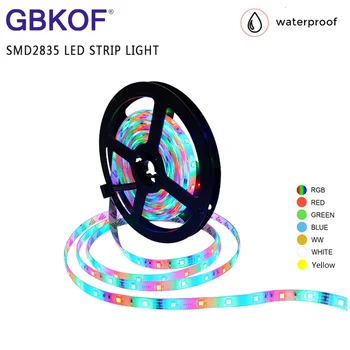 RGB Warm Cool White Red Green Blue Yellow Flexible LED Strip Lighs 2835 Waterproof 60LEDs/M bande LED diode tape Home Decoration 
RGB Warm Cool White Red Green Blue Yellow Flexible LED Strip Lighs 2835 Waterproof 60LEDs/M bande LED diode tape Home Decoration