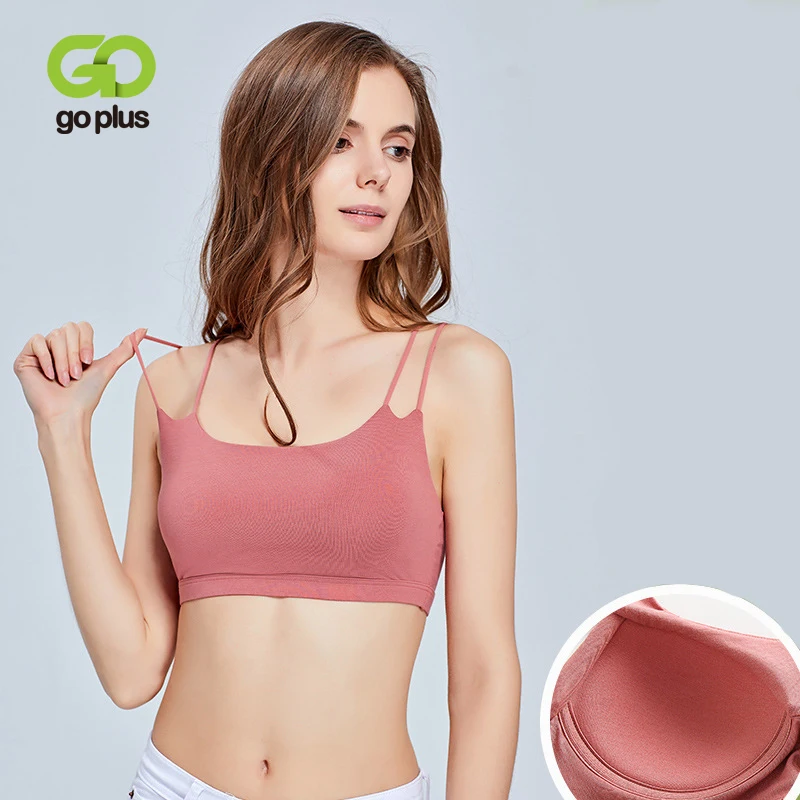 GOPLUS 2020 Soft Modal Double Strap Bra Women's Tank Top Sexy Chest Pad Breathable Yoga Sports Bustier Underwear Camisole Female
GOPLUS 2020 Soft Modal Double Strap Bra Women's Tank Top Sexy Chest Pad Breathable Yoga Sports Bustier Underwear Camisole Female